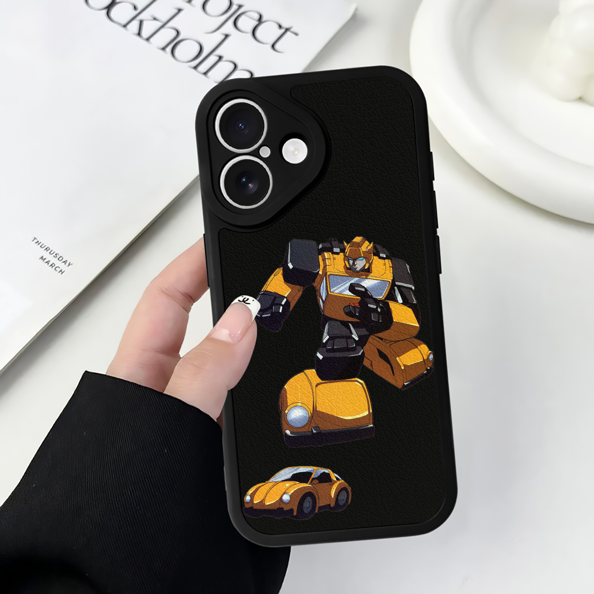 （画像用）  【iPhone 16シリーズ対応】シリコンスマホケース（レザー調） 材質：シリコン